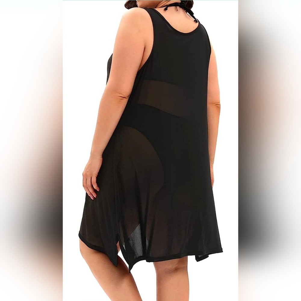 New with Tags! 20W Black Sheer Swimsuit Cover Up. - Picture 2 of 4